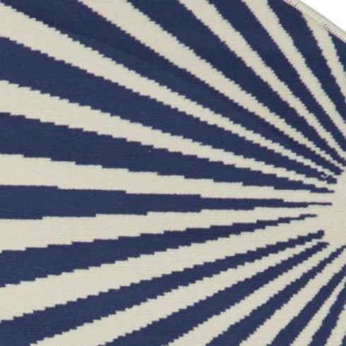 4' X 6' Blue and Ivory Geometric Power Loom Area Rug